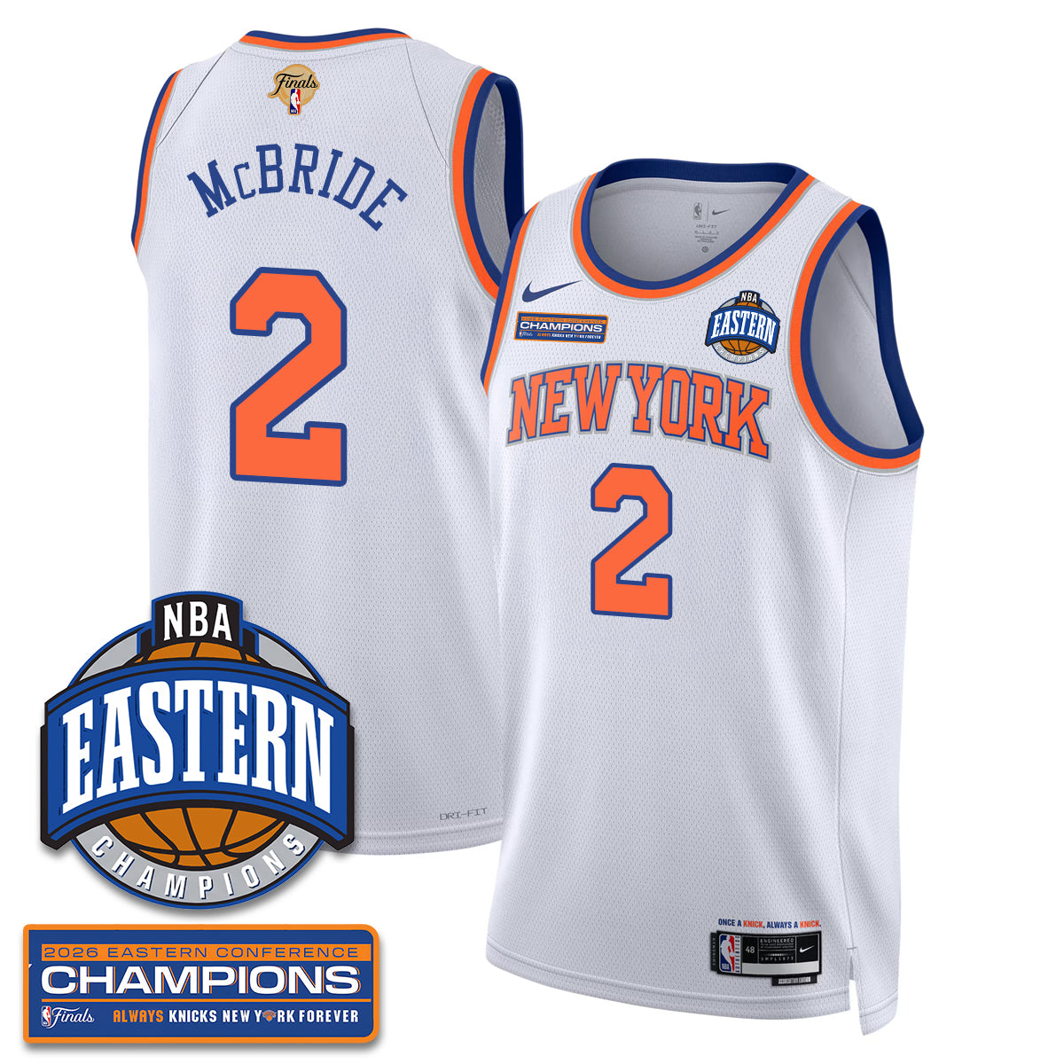 NYK 2026 NBA Eastern Conference Champions Vapor Jersey - Stitched-1