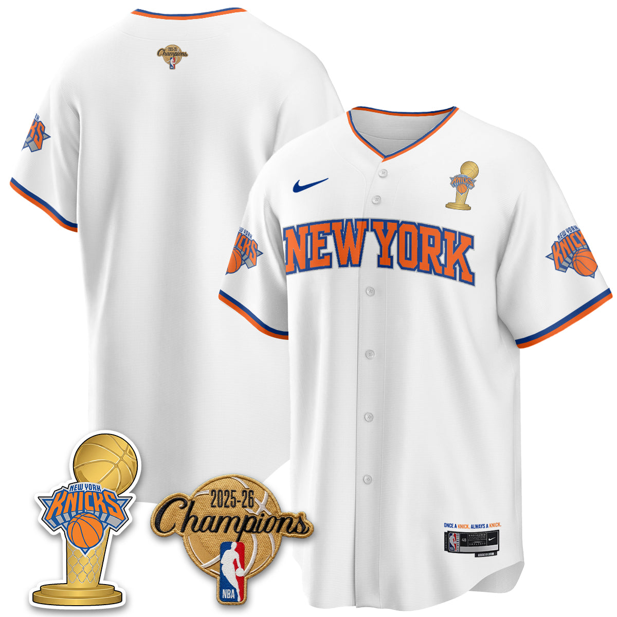 NYK 2026 NBA Champions Vapor Jersey - Stitched