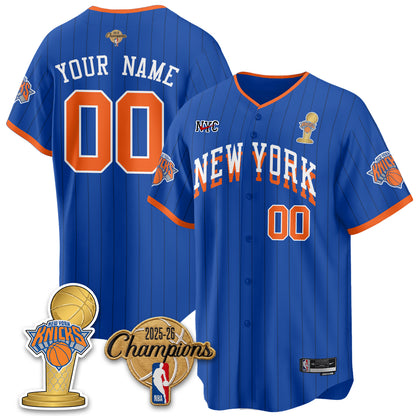 NYK 2026 NBA Champions Vapor Custom Jersey - Stitched