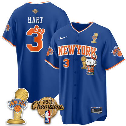 New York Knicks 2026 NBA Champions x Meow Kitty Vapor Jersey - Stitched