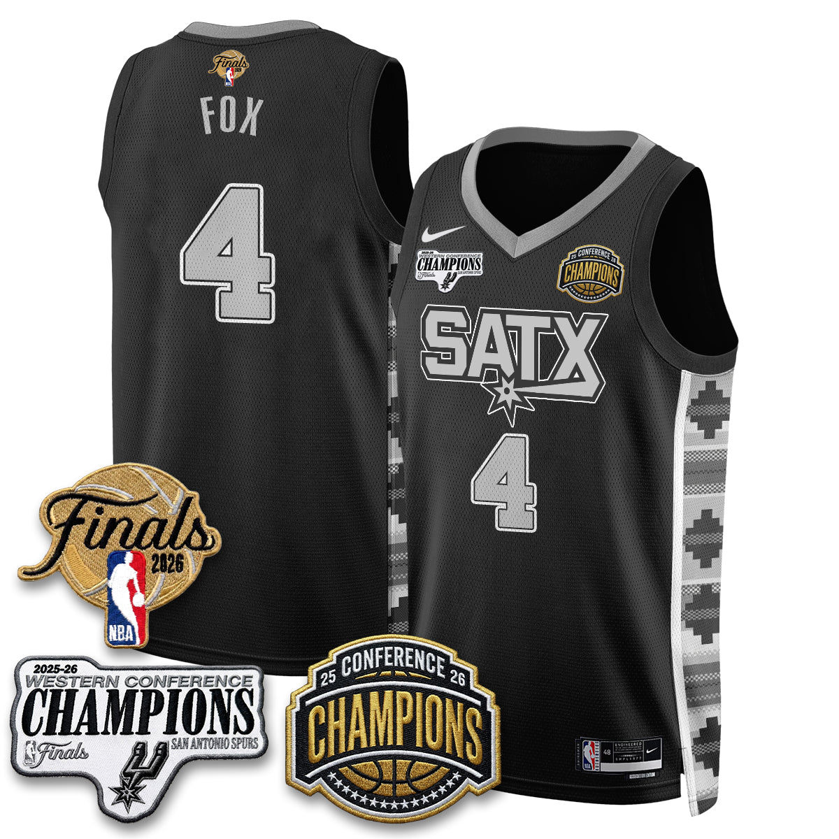 SAS 2026 NBA Western Conference Champions Vapor Jersey - Stitched1