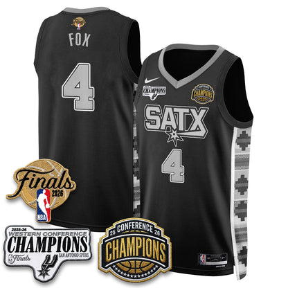 SAS 2026 NBA Western Conference Champions Vapor Jersey - Stitched1