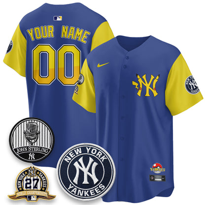 NYY x PKM Cartoon Limited Custom Jersey -  Stitched