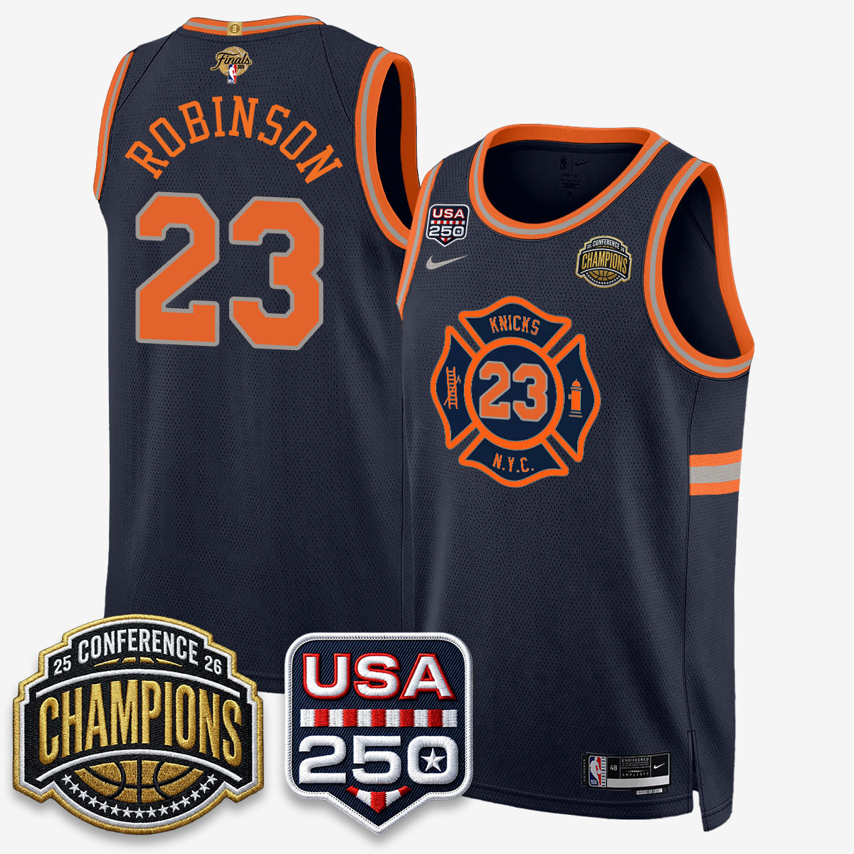 New York Knicks 2026 NBA Eastern Conference Champions City Edition Jersey V2- Stitched