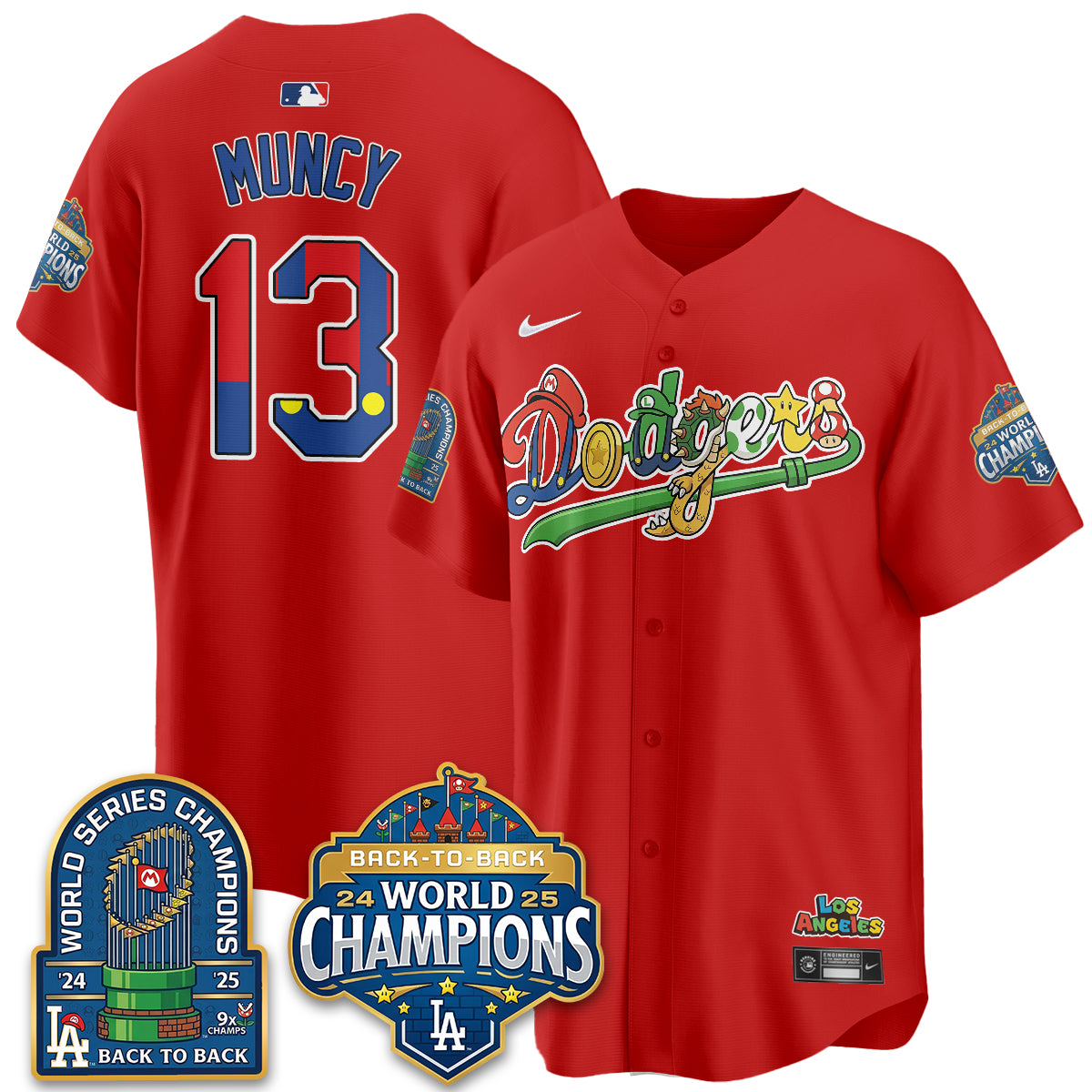 Los Angeles Dodgers x The Red Plumber Vapor Jersey - Printed