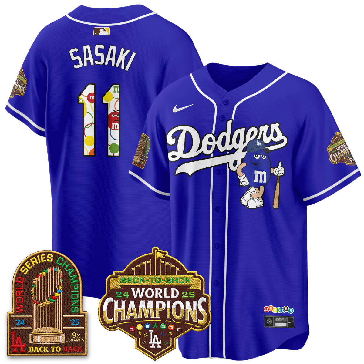 Los Angeles Dodgers x m&m Vapor Jersey - Stitched