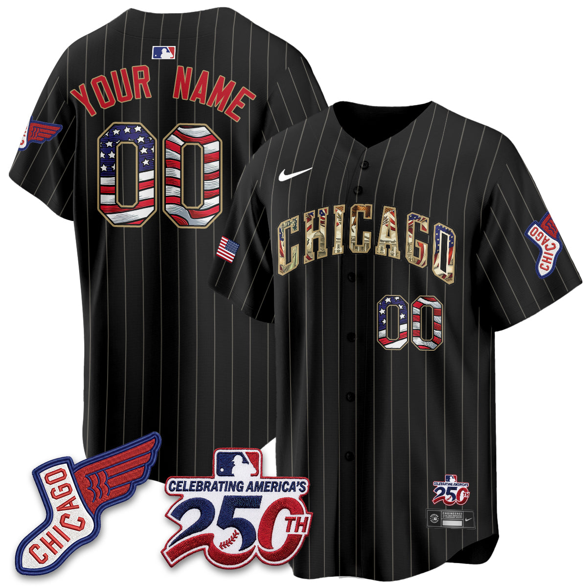 CWS 2026 Independence Day USA Vapor Custom Jersey - Stitched