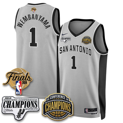 SAS 2026 NBA Western Conference Champions Vapor Jersey - Stitched1
