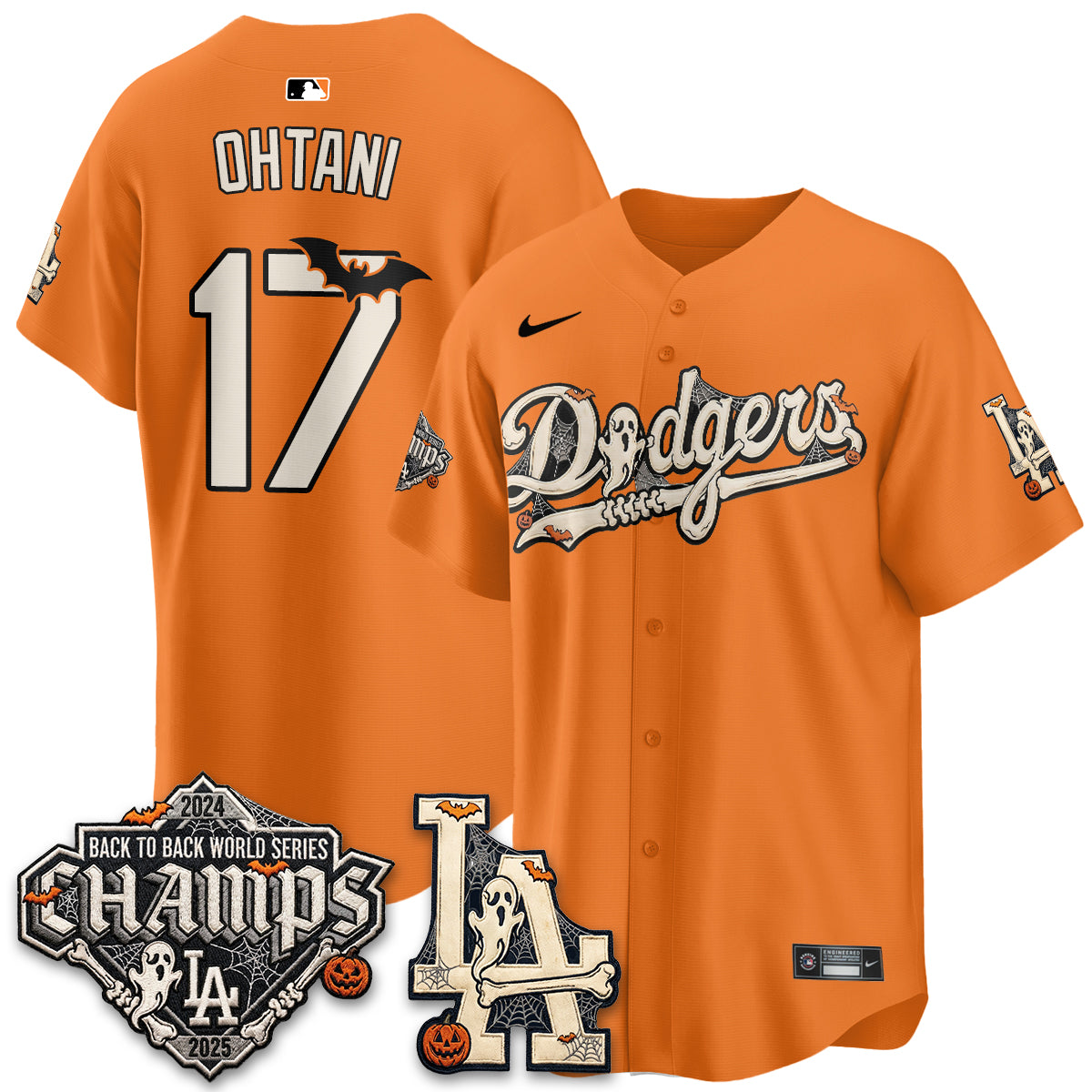 Los Angeles Dodgers Halloween 2026 Vapor Jersey - Stitched