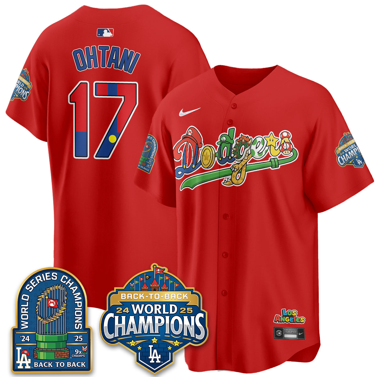 Los Angeles Dodgers x The Red Plumber Vapor Jersey - Printed