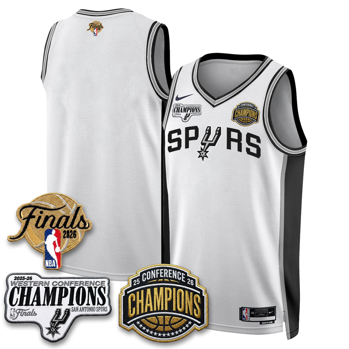 SAS 2026 NBA Western Conference Champions Vapor Jersey - Stitched1