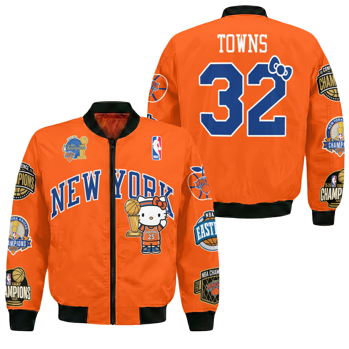 New York Knicks 2026 NBA Finals Champions Limited Edition Bomber Jacket V3- Printed