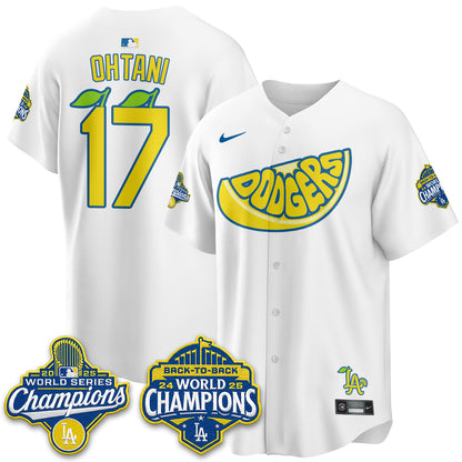 Los Angeles Dodgers Lemonade Collection Vapor Jersey - Stitched