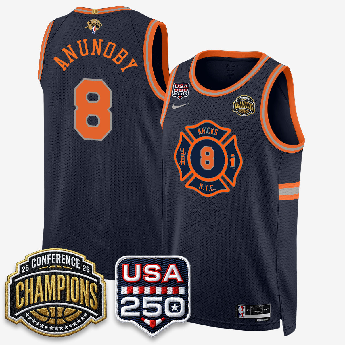 New York Knicks 2026 NBA Eastern Conference Champions City Edition Jersey V2- Stitched