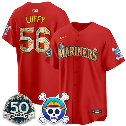Seattle Mariners OP Japanese Cartoon Vapor Limited Jersey - Printed