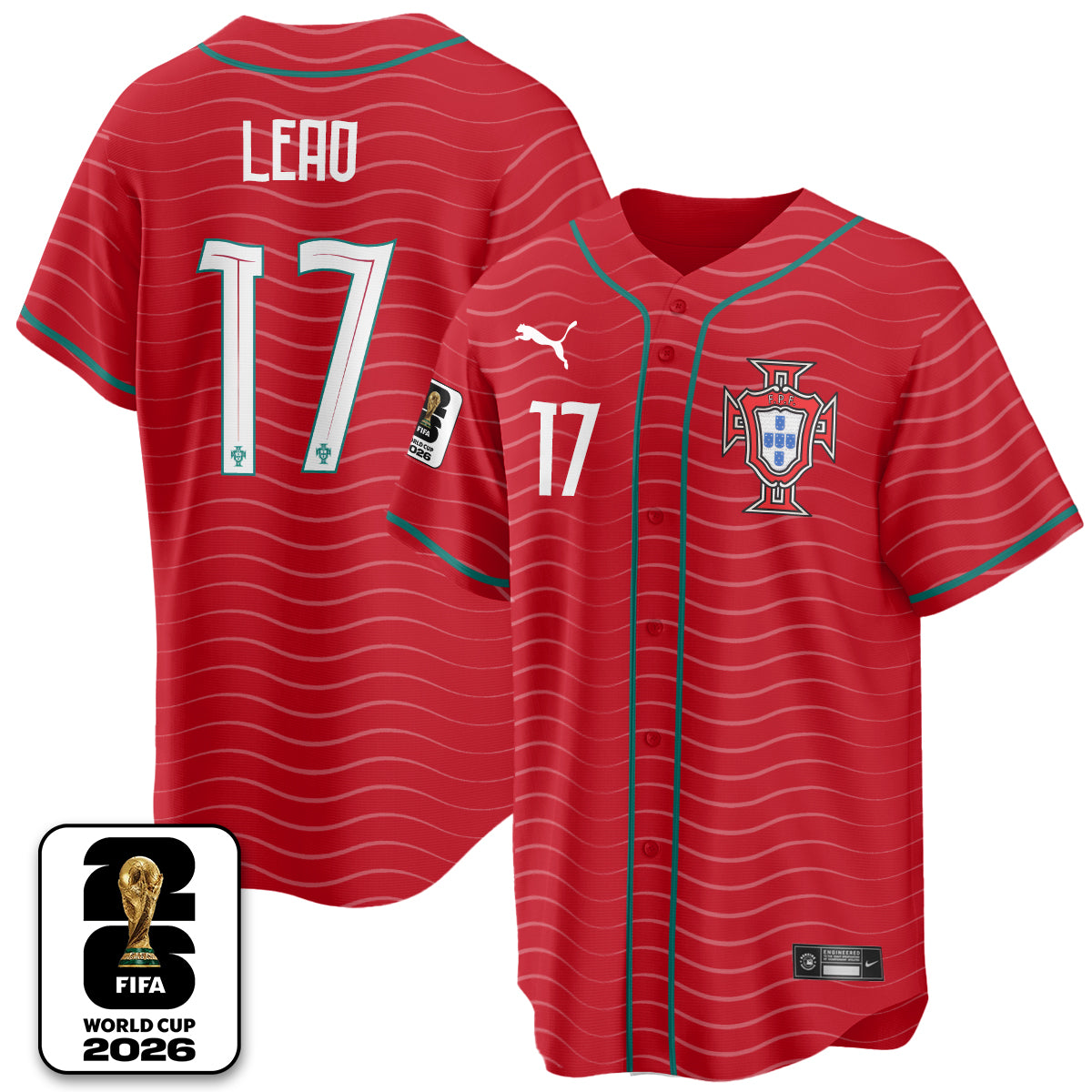 Portugal Soccer National Team x Baseball Vapor Limited Jersey - Stitched