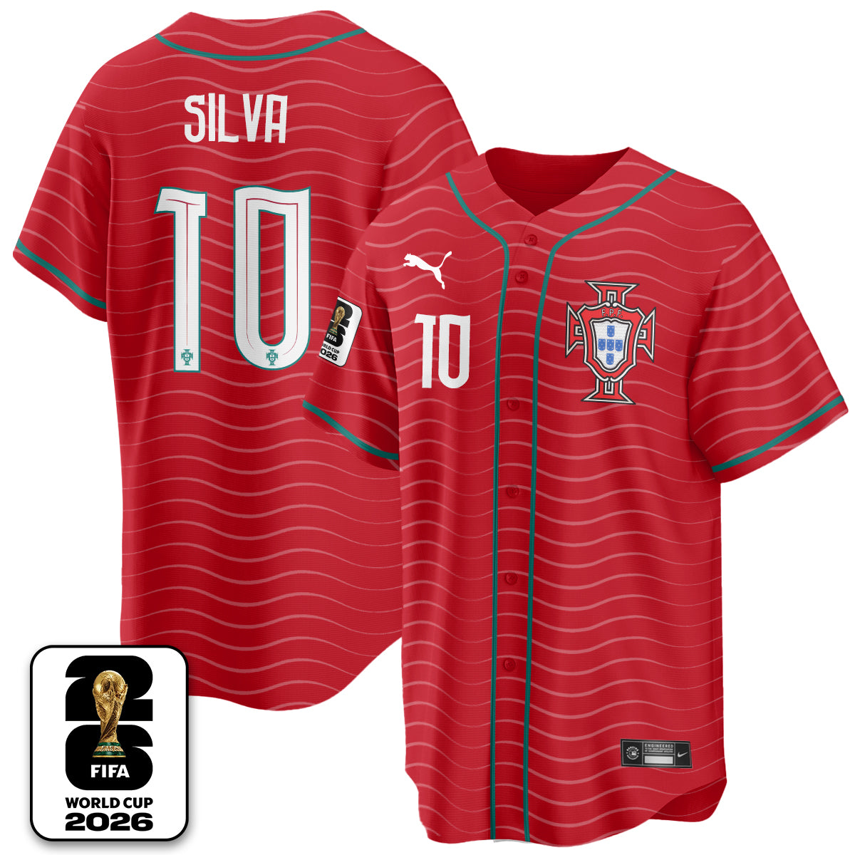 Portugal Soccer National Team x Baseball Vapor Limited Jersey - Stitched