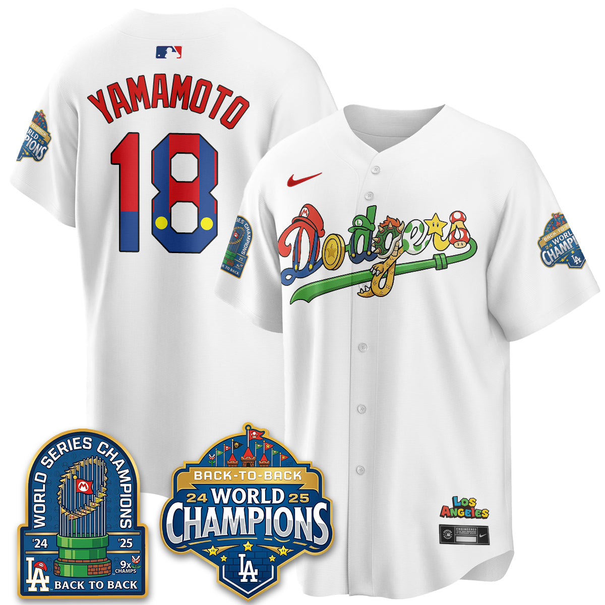 Los Angeles Dodgers x The Red Plumber Vapor Jersey - Printed