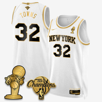 New York Knicks 2026 NBA Champions Gold Edition Vapor Jersey - Stitched