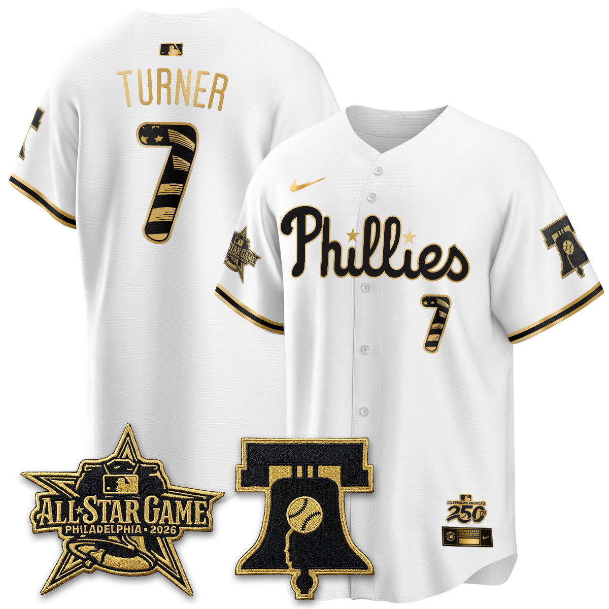 PHI Fourth of July USA Vapor Limited Jersey - Stitched