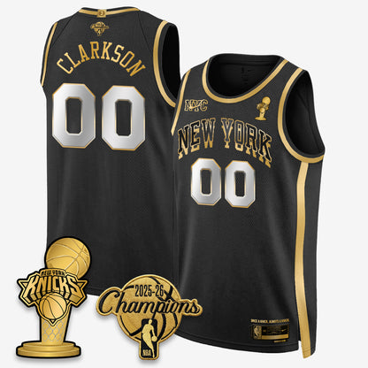 New York Knicks 2026 NBA Champions Gold Edition Vapor Jersey - Stitched
