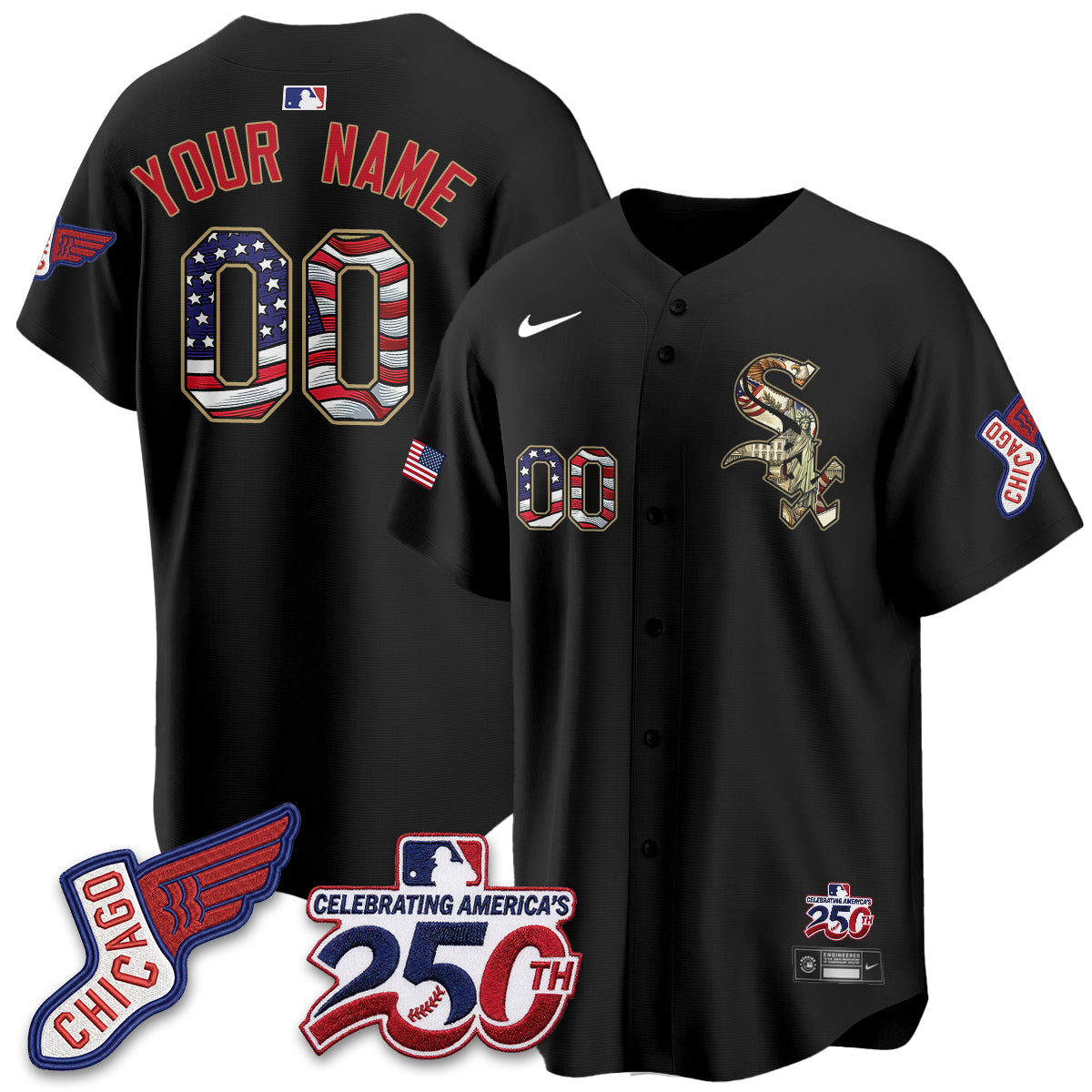 CWS 2026 Independence Day USA Vapor Custom Jersey - Stitched