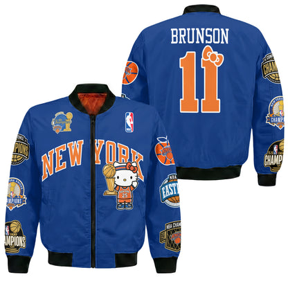 New York Knicks 2026 NBA Finals Champions Limited Edition Bomber Jacket V3- Printed