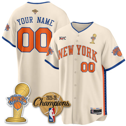 NYK 2026 NBA Champions Vapor Custom Jersey - Stitched