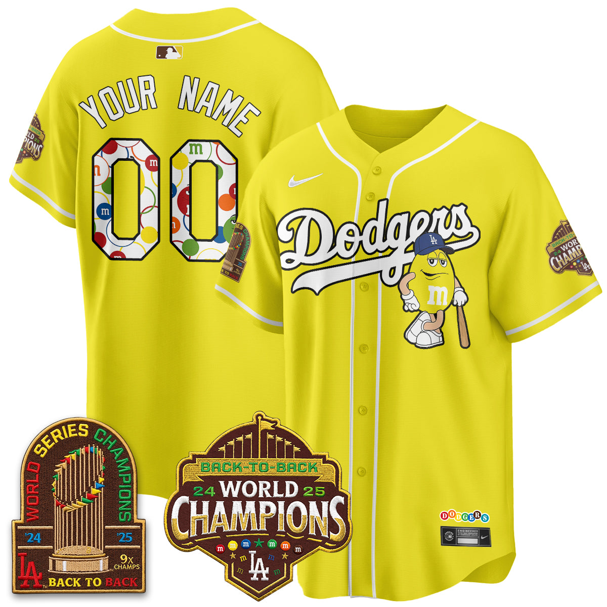 Los Angeles Dodgers x m&m Vapor Custom Jersey - Stitched