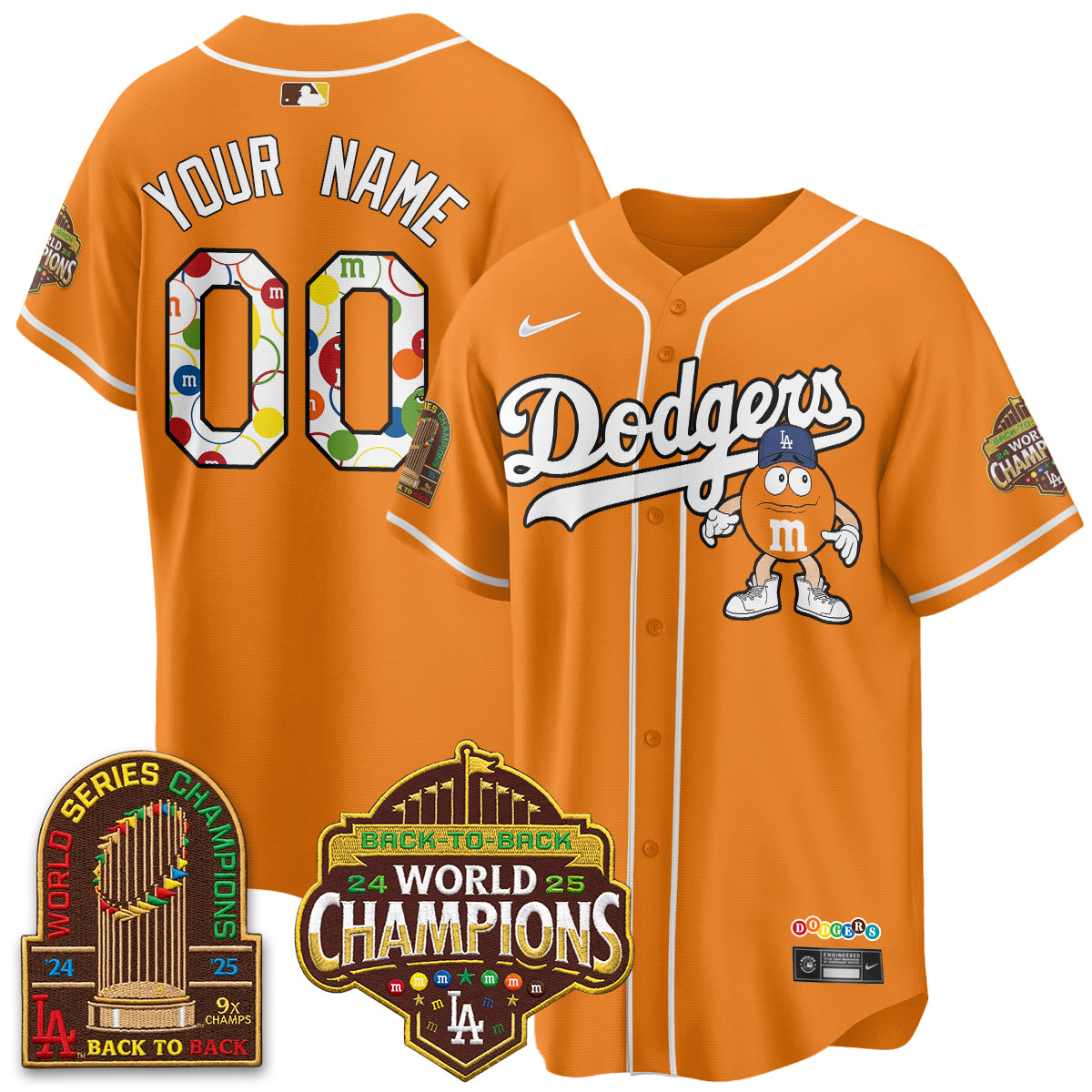 Los Angeles Dodgers x m&m Vapor Custom Jersey - Stitched