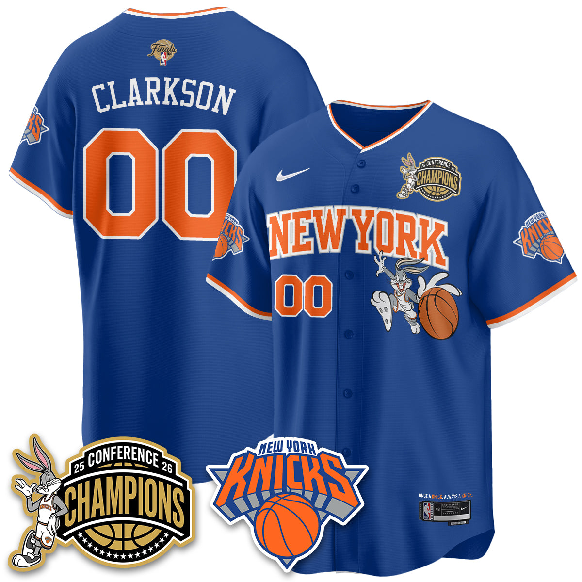 NYK 2026 NBA Finals x Bunny Vapor Jersey V2- Stitched