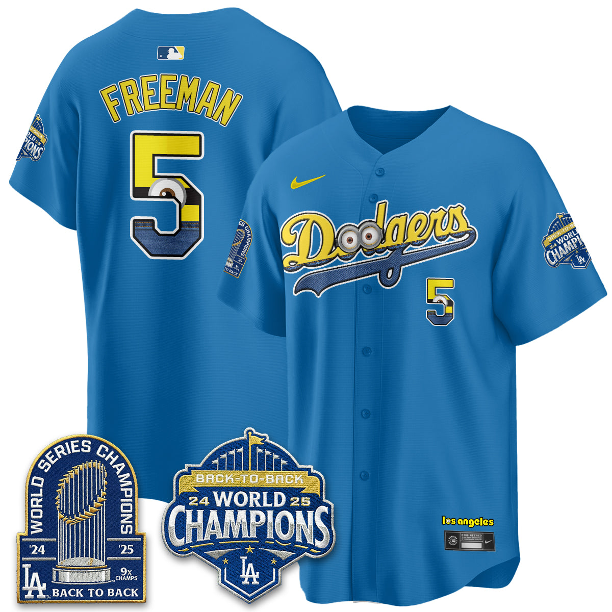 Los Angeles Dodgers x Yellow Capsules Vapor Jersey - Stitched