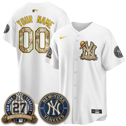NYY x OP Japanese Cartoon Limited Custom Jersey -  Stitched
