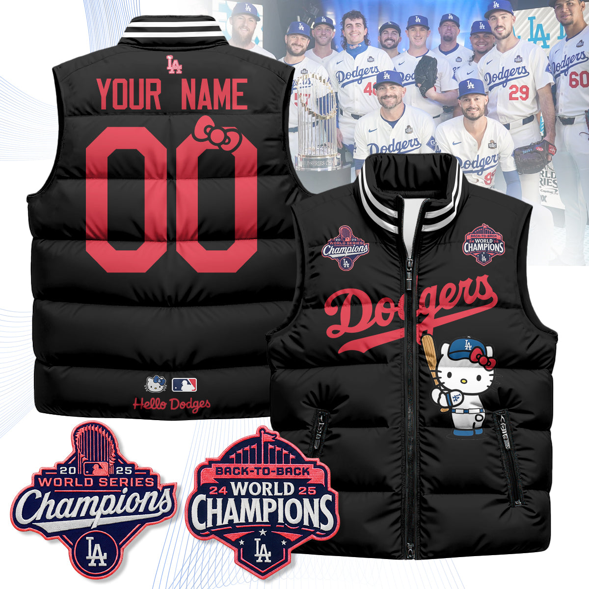 LAD Meow KT Edition Unisex Custom Puffer Vest - Printed