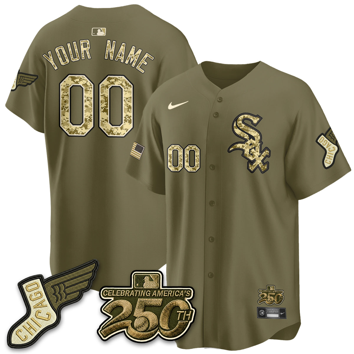 CWS Salute to Service 2026 Vapor Limited Custom Jersey - Stitched