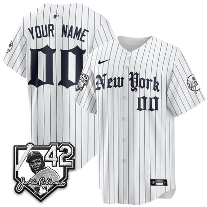 NYY 2026 Jackie Robinson Day Gothic Vapor Custom Limited Jersey - All Stitched