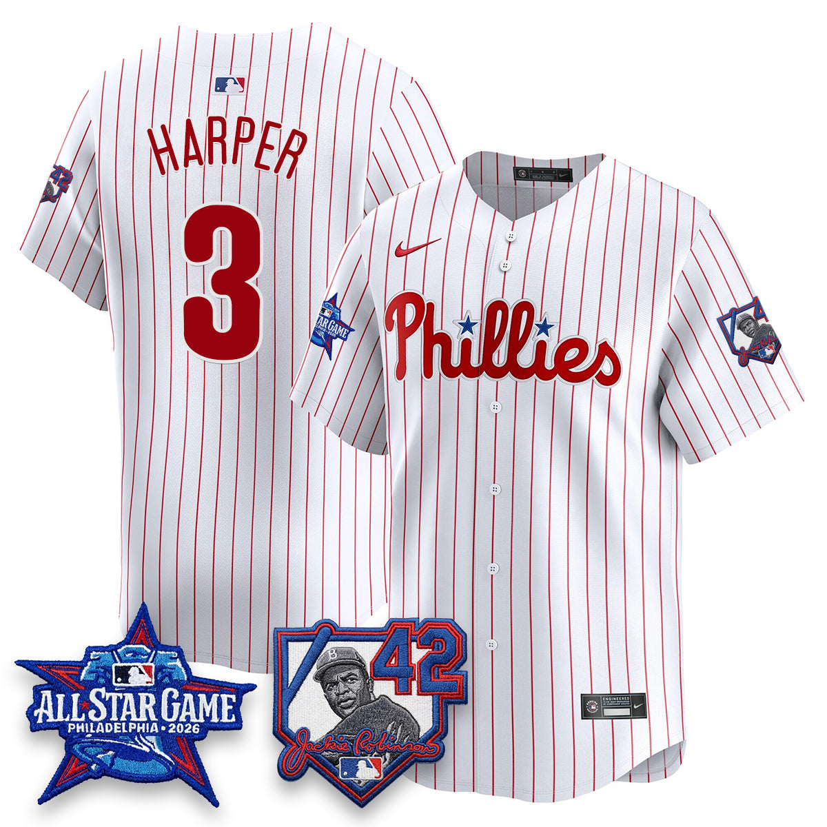 PHI 2026 Jackie Robinson New Era - All Star Game Vapor Limited Jersey - All Stitched