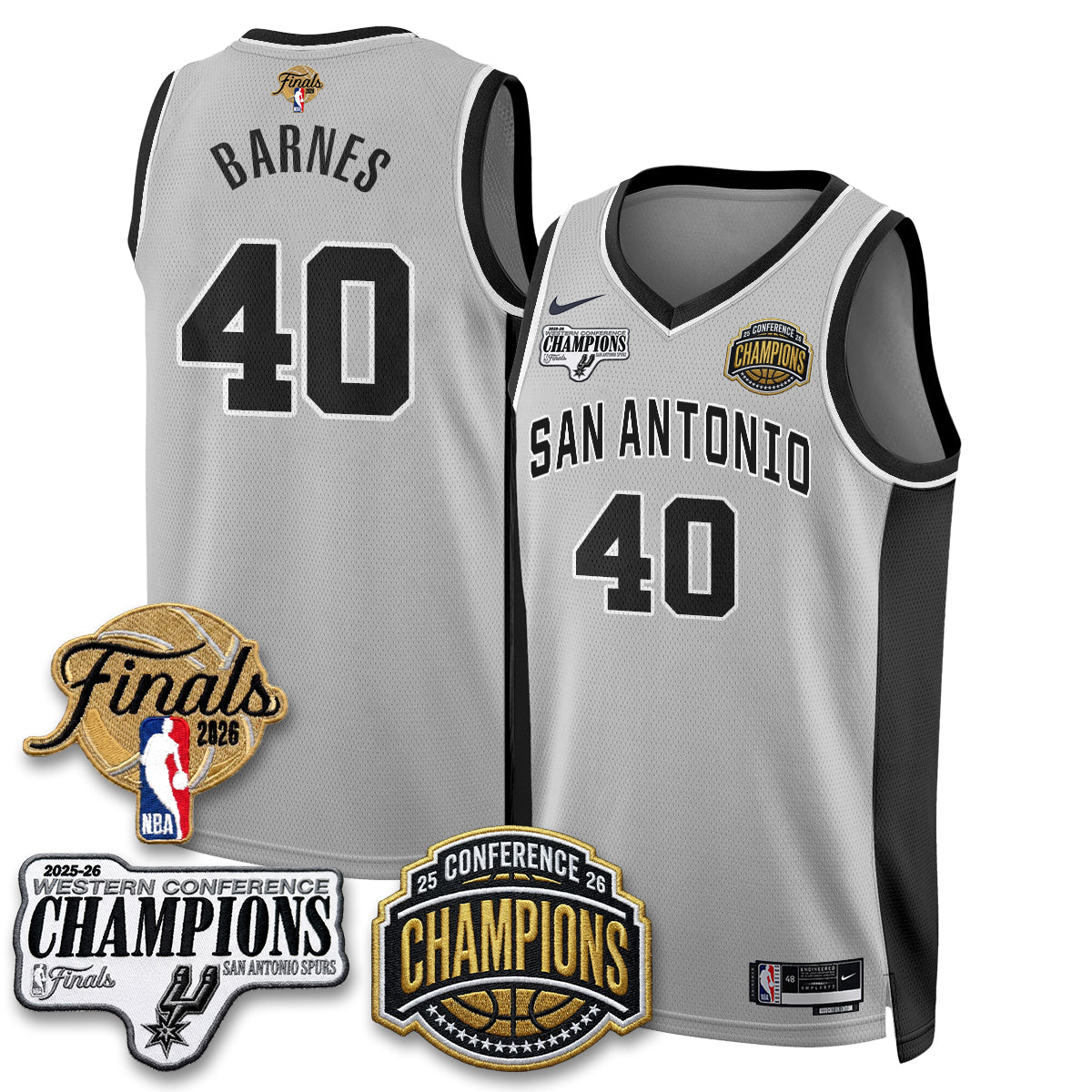 SAS 2026 NBA Western Conference Champions Vapor Jersey - Stitched1