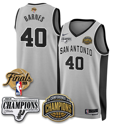 SAS 2026 NBA Western Conference Champions Vapor Jersey - Stitched1