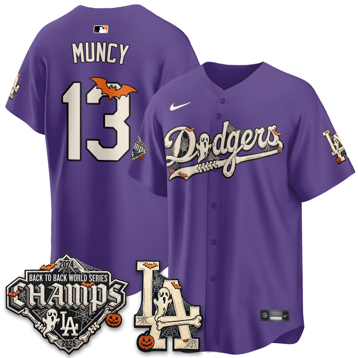 Los Angeles Dodgers Halloween 2026 Vapor Jersey - Stitched