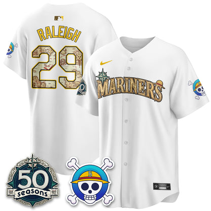 Seattle Mariners OP Japanese Cartoon Vapor Limited Jersey - Printed