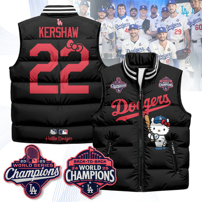 LAD Meow KT Edition Unisex Puffer Vest - Printed