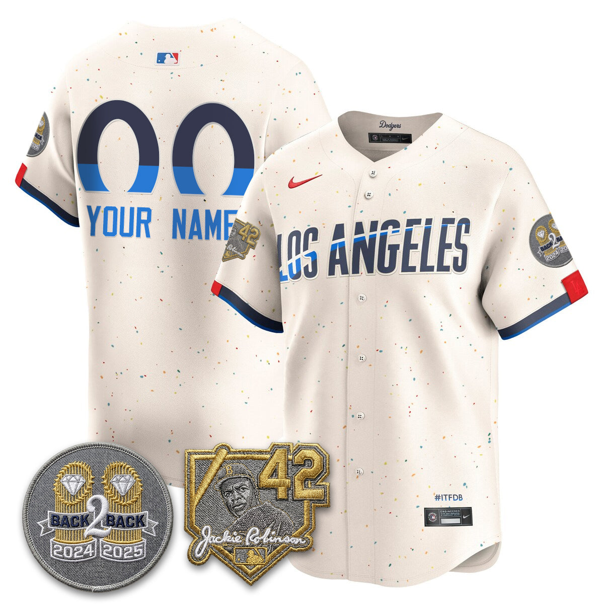 LAD -  2026 Jackie Robinson Day Vapor Custom Limited Jersey - All Stitched