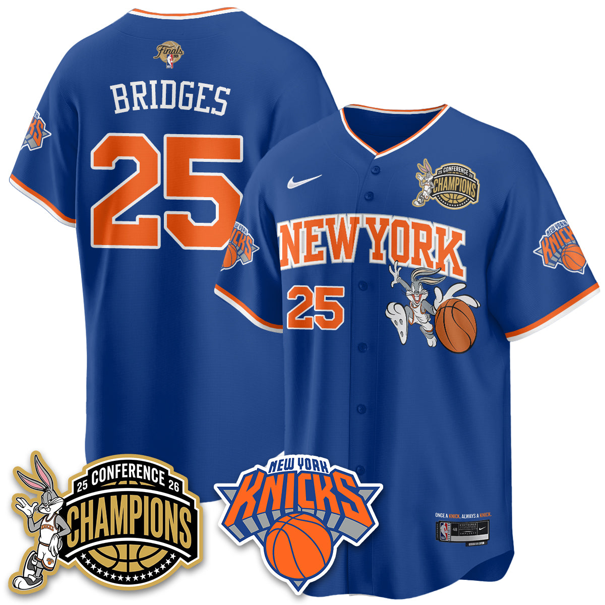 NYK 2026 NBA Finals x Bunny Vapor Jersey V2- Stitched