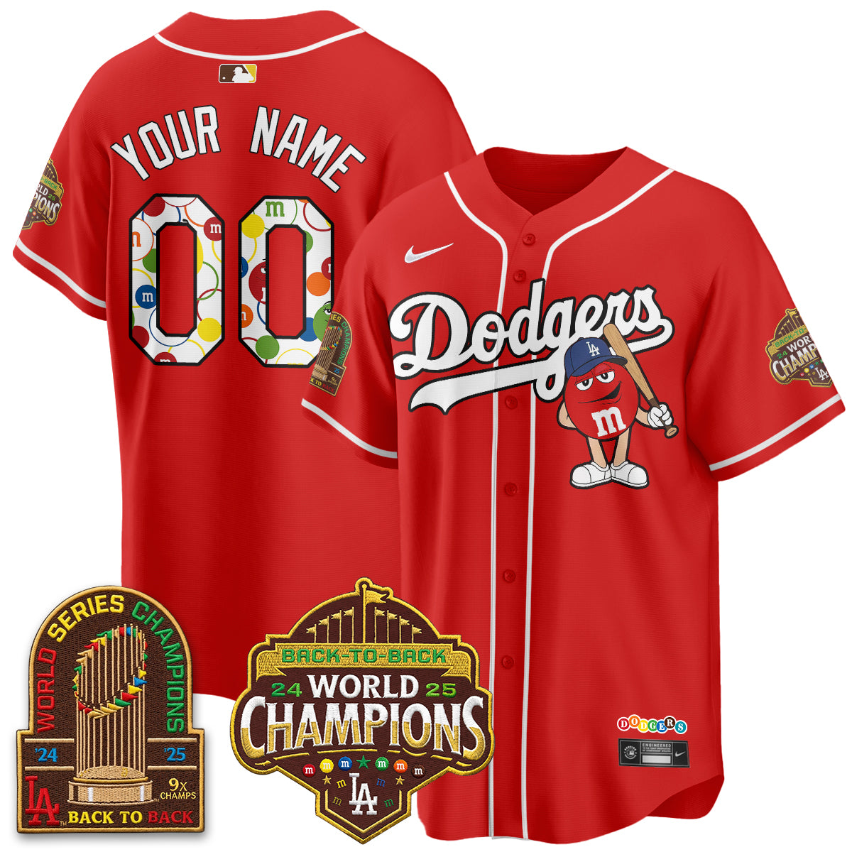 Los Angeles Dodgers x m&m Vapor Custom Jersey - Stitched