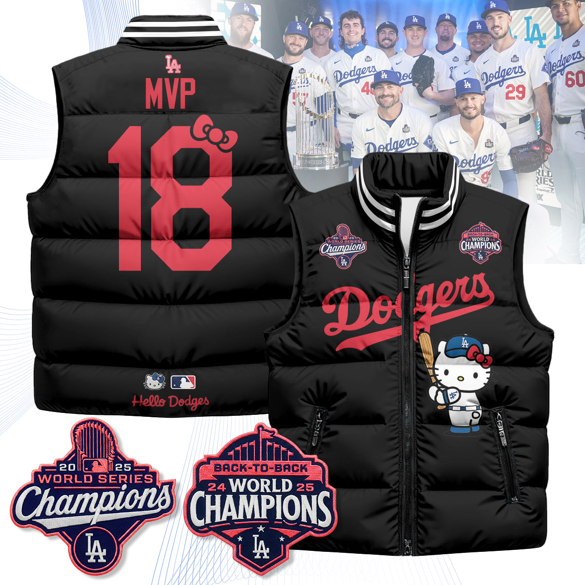 LAD Meow KT Edition Unisex Puffer Vest - Printed