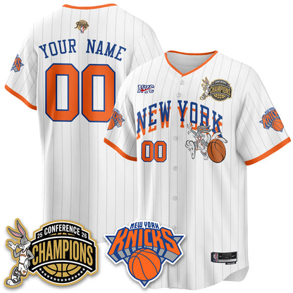 NYK 2026 NBA Finals x Bunny Vapor Custom Jersey V2- Stitched