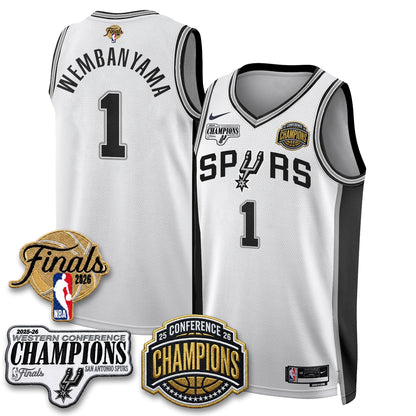 SAS 2026 NBA Western Conference Champions Vapor Jersey - Stitched1