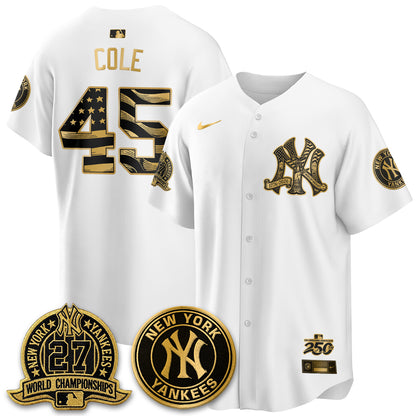 NYY Fourth of July USA Vapor Limited Jersey - Stitched