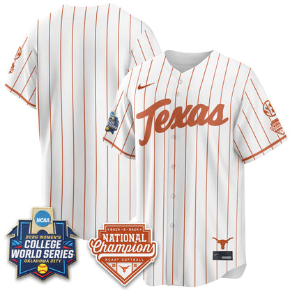 Texas Longhorns Softball 2026 World Series (WCWS) Vapor Premier Limited Jersey - B2B Champs - All Stitched